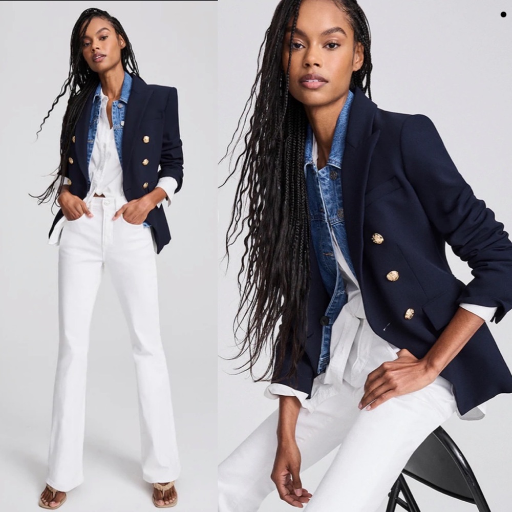 Veronica Beard Navy Blazer with Gold Buttons